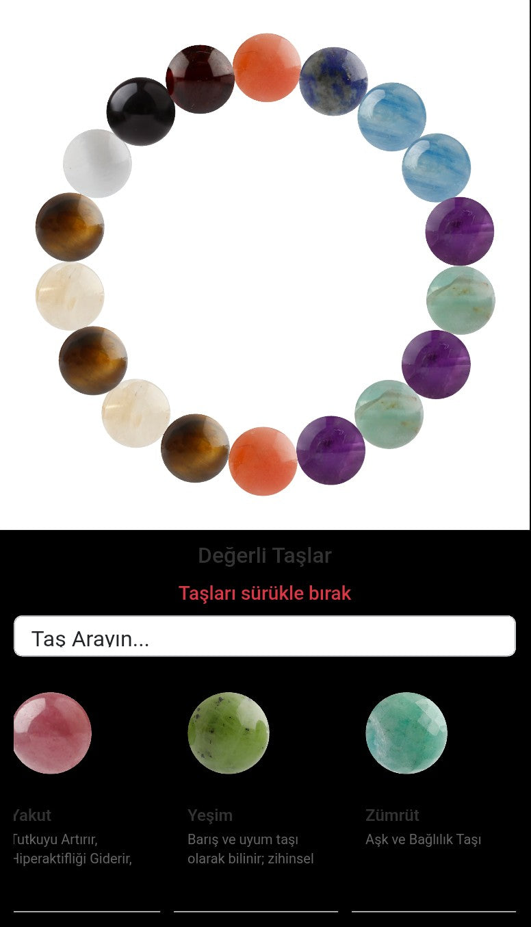 Özel Tasarım Elastik Misineli - 18 Taş - Özel Tasarım Görseli