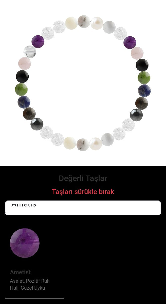Özel Tasarım Elastik Misineli - 30 Taş - Özel Tasarım Görseli
