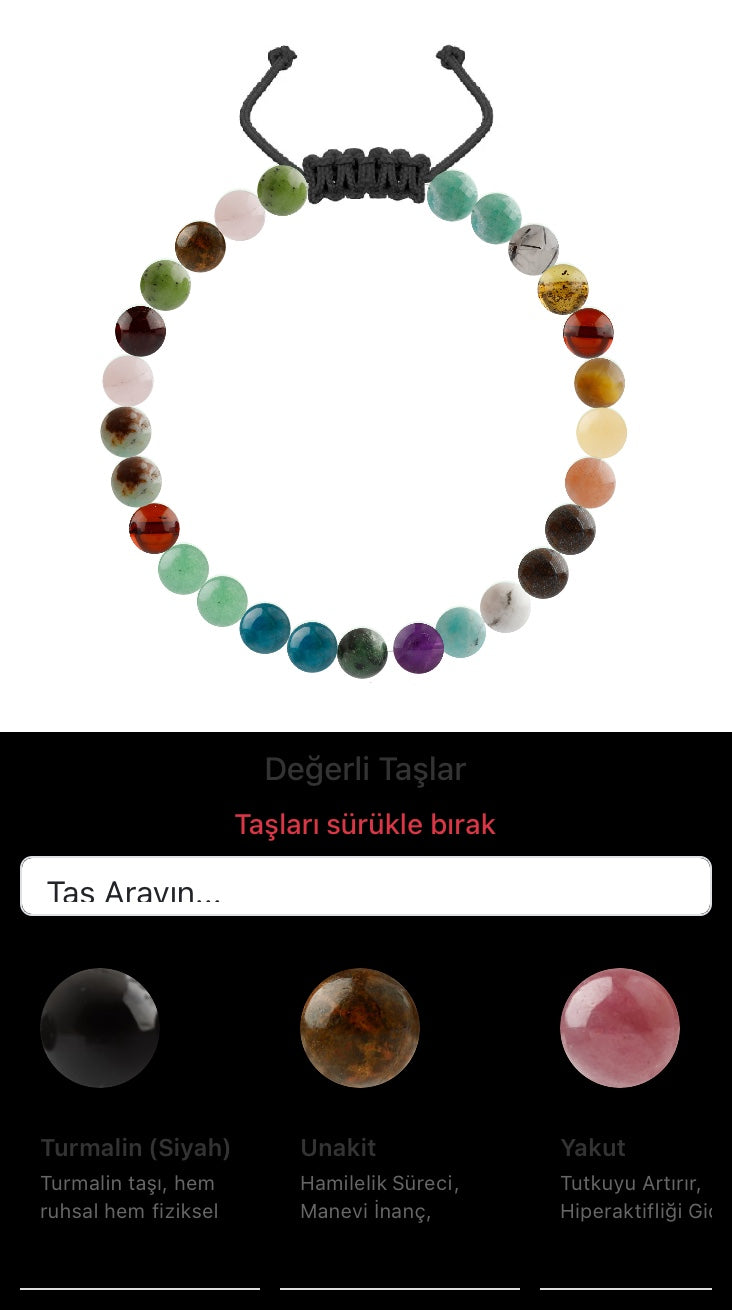 Özel Tasarım Merdiven Kapama Bileklik - 27 Taş - Özel Tasarım Görseli
