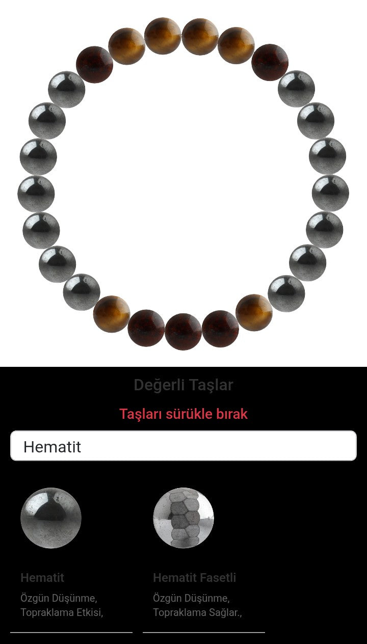 Özel Tasarım Elastik Misineli - 25 Taş - Özel Tasarım Görseli