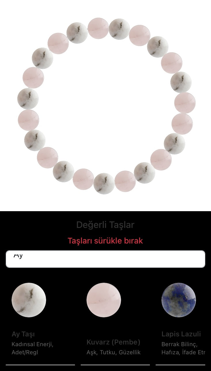 Özel Tasarım Elastik Misineli - 23 Taş