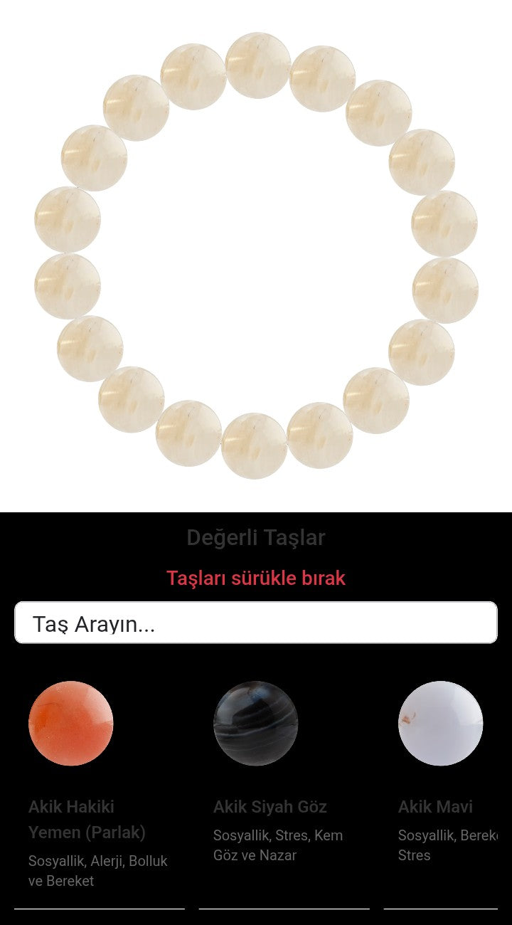 Özel Tasarım Elastik Misineli - 18 Taş - Özel Tasarım Görseli