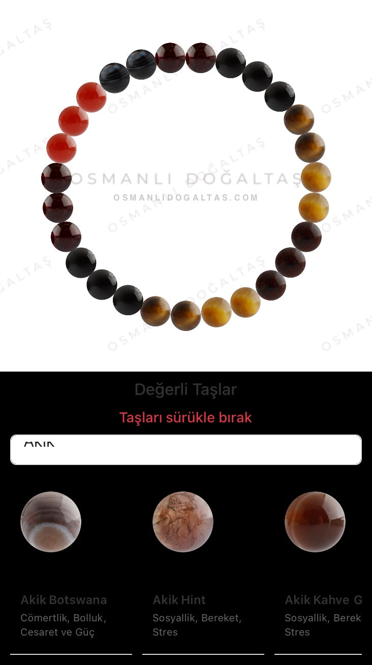 Özel Tasarım Elastik Misineli - 27 Taş - Özel Tasarım Görseli