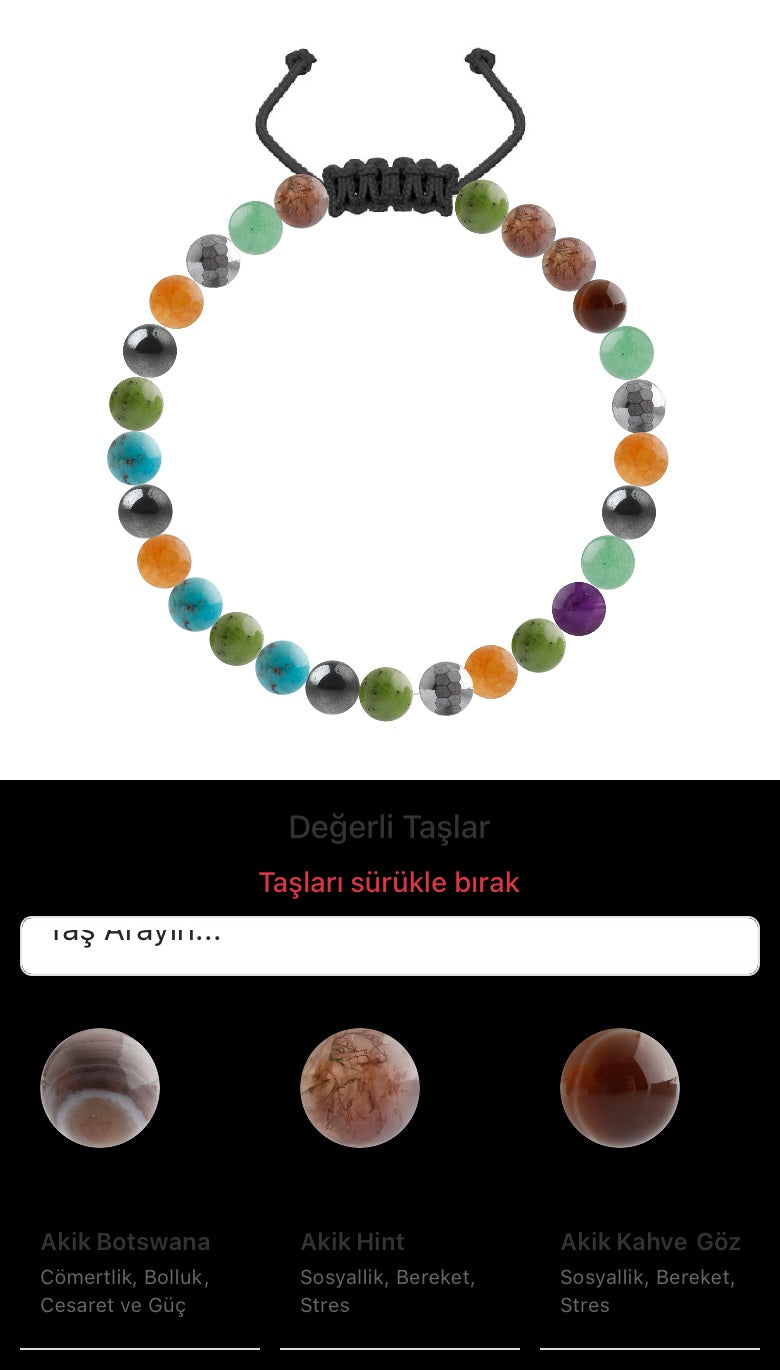 Özel Tasarım Merdiven Kapama Bileklik - 27 Taş - Özel Tasarım Görseli