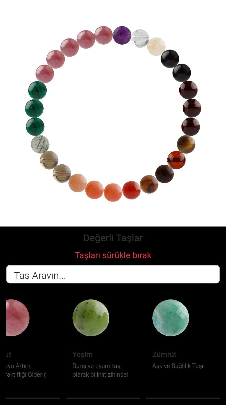 Özel Tasarım Elastik Misineli - 27 Taş - Özel Tasarım Görseli