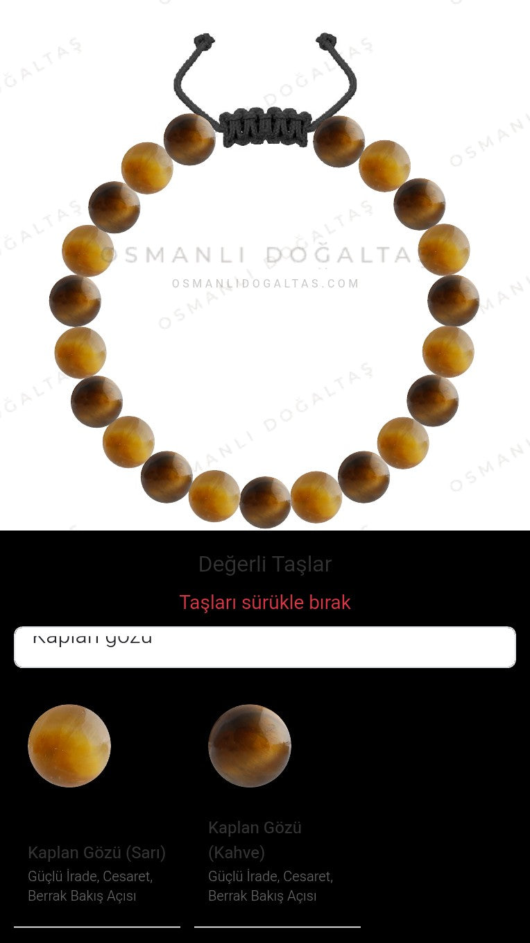 Özel Tasarım Merdiven Kapama Bileklik - 21 Taş - Özel Tasarım Görseli