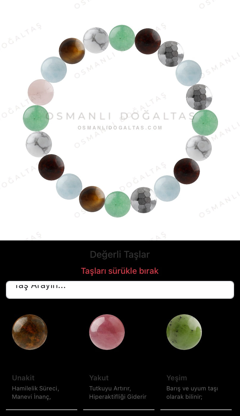 Özel Tasarım Elastik Misineli - 20 Taş - Özel Tasarım Görseli