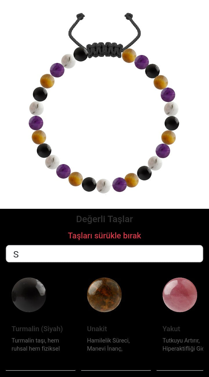 Özel Tasarım Merdiven Kapama Bileklik - 27 Taş - Özel Tasarım Görseli