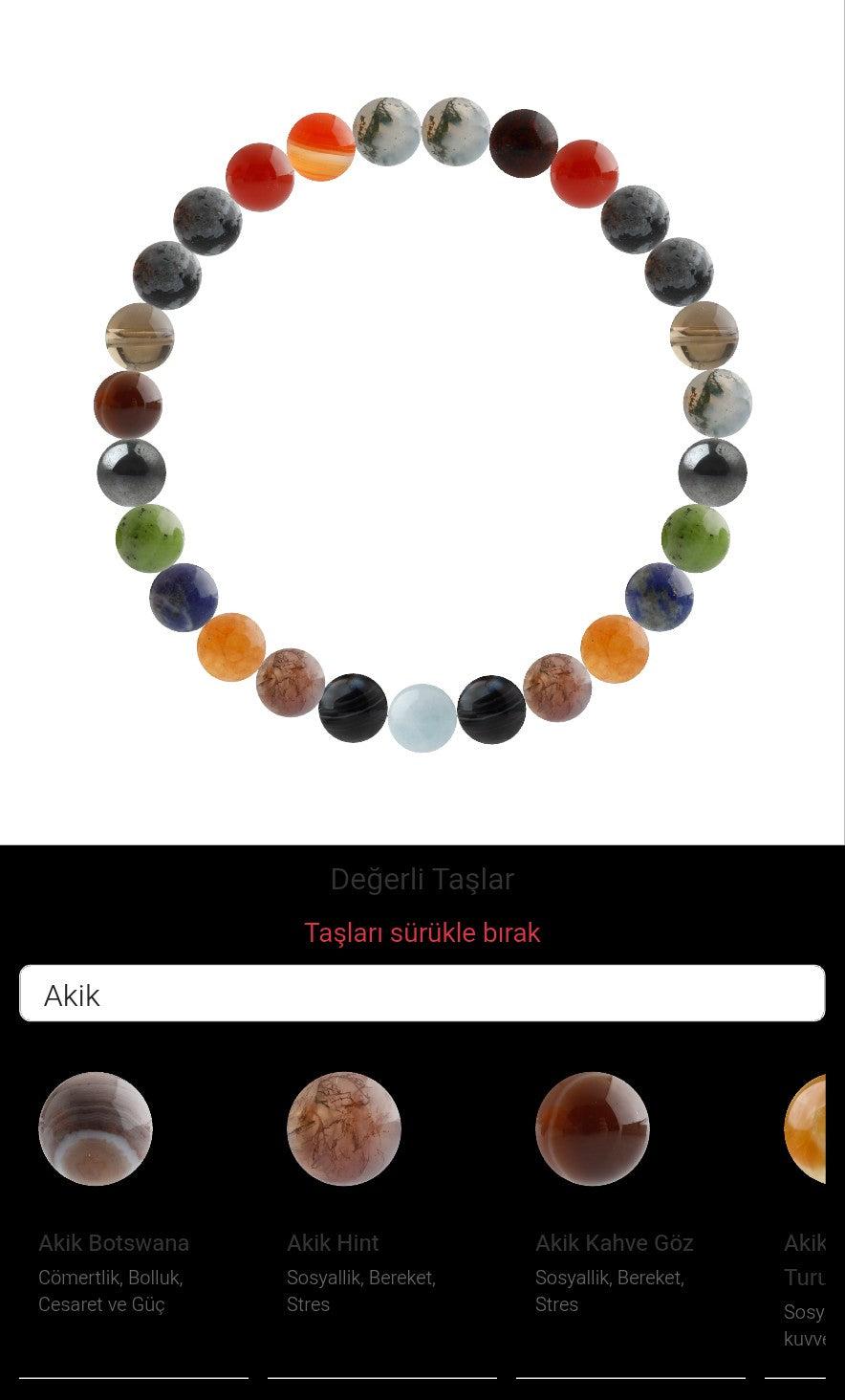 Özel Tasarım Elastik Misineli - 27 Taş - Özel Tasarım Görseli