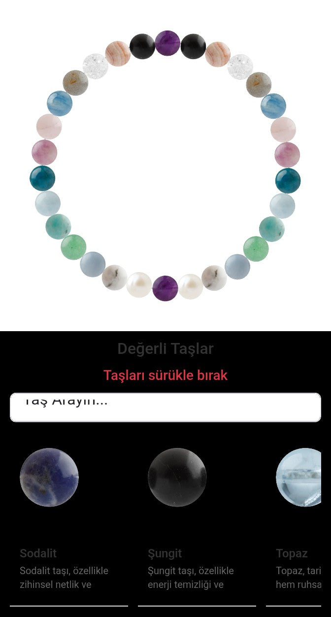 Özel Tasarım Elastik Misineli - 30 Taş - Özel Tasarım Görseli