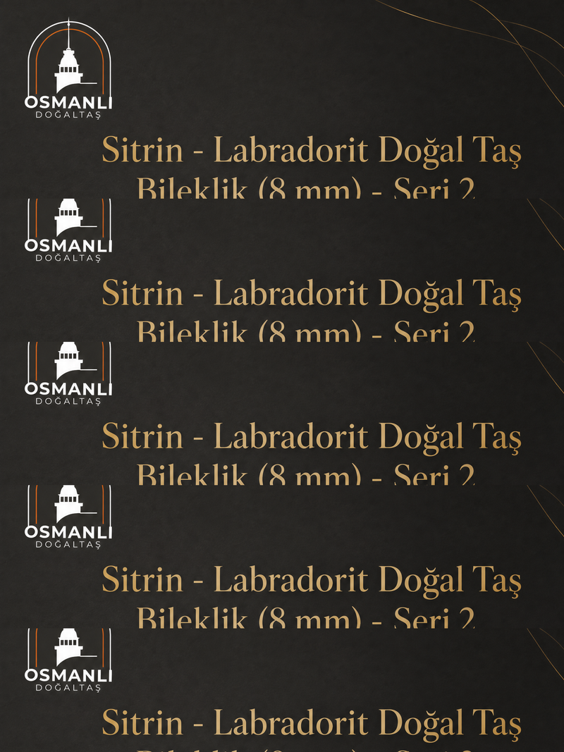 Sitrin - Labradorit Doğal Taş Bileklik (8 mm) - Seri 2