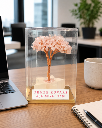 Pembe Kuvars Yıldız Selenit Taban