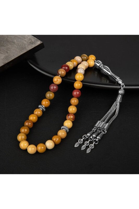 Sarı Jasper Doğal Taş Tesbih 33lük - 6mm