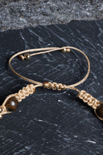 Sertifikalı  Doğal Taş Makrome Bileklik-Aslan Burcu