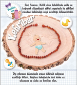 Sertifikalı Doğal Taş Bebek Kolye-kehribar M102