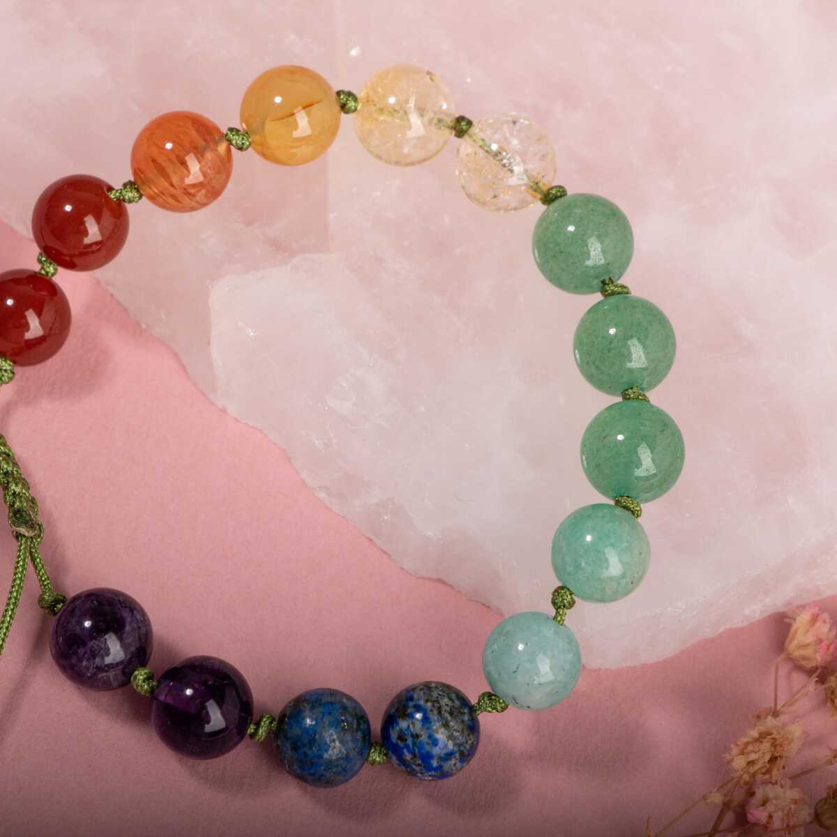 Sertifikalı Hakiki Orijinal 8mm Sitrin-Aventurin-Lapis Lazuli-Karnelyan Akik-Jasper Örme İpli Bileklik