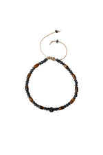 Sertifikalı Kaplan Gözü, Hematit Doğal Taş Makrome Bileklik