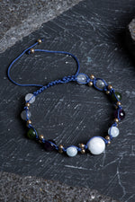 Sertifikalı Kova Burcu Doğal Taş Makrome Bileklik 