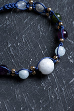 Sertifikalı Kova Burcu Doğal Taş Makrome Bileklik 