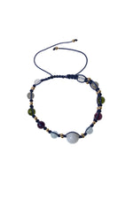 Sertifikalı Kova Burcu Doğal Taş Makrome Bileklik 