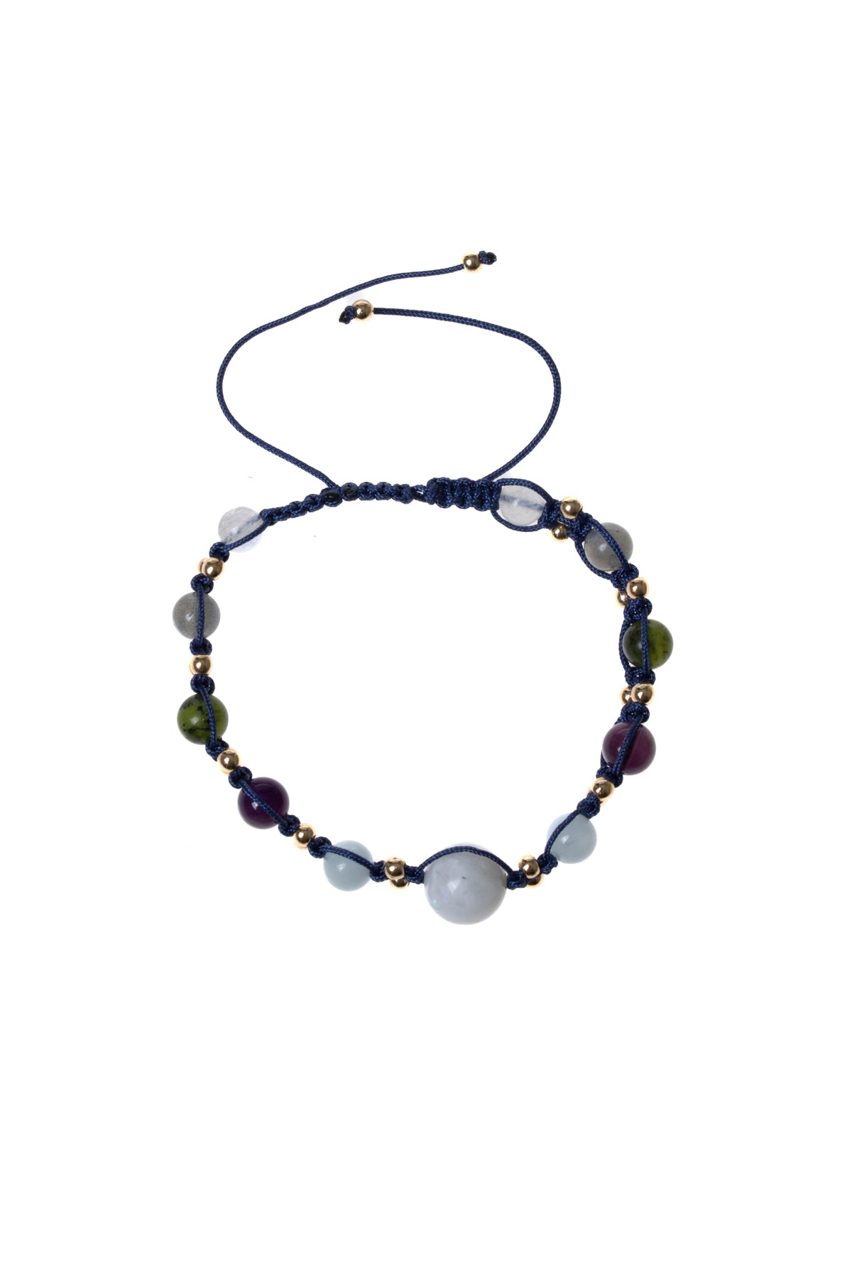 Sertifikalı Kova Burcu Doğal Taş Makrome Bileklik 