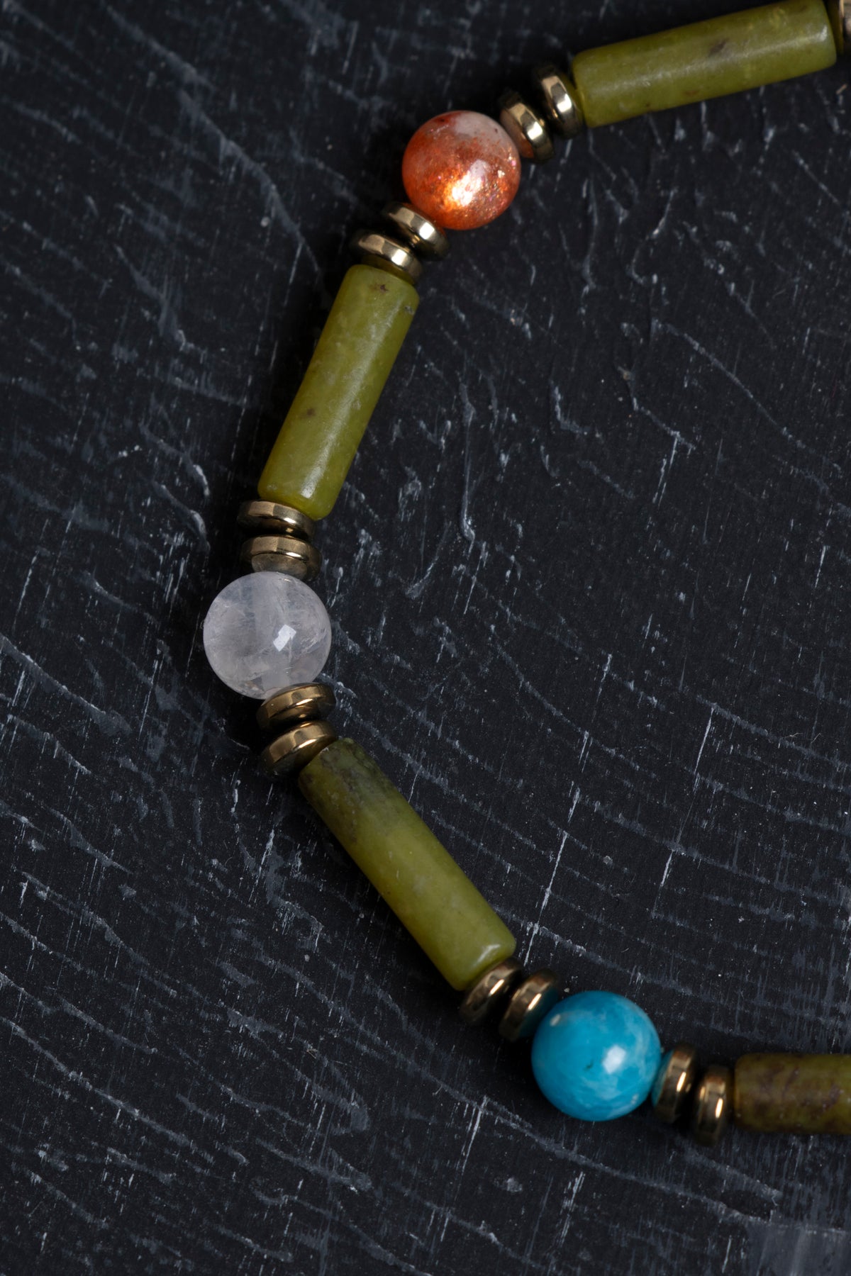 Sertifikalı Yeşim ve İkizler Burcu Doğal Taş Bileklik