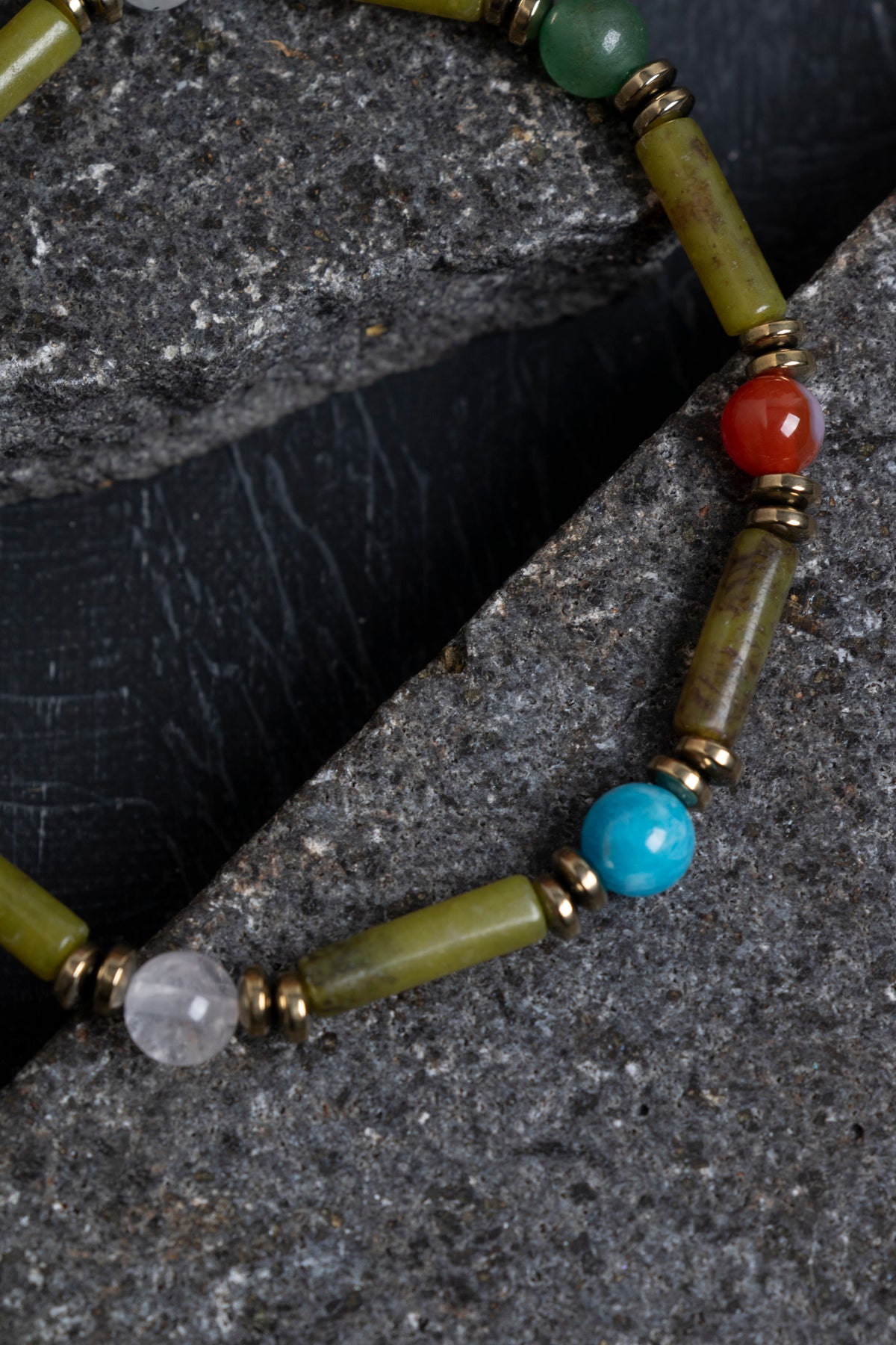 Sertifikalı Yeşim ve İkizler Burcu Doğal Taş Bileklik