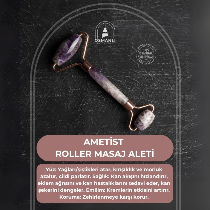 Ametist Taşı Roller Masaj Aleti