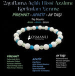 Zayıflama Açlık Bastırma Korkuları Azaltma Bilekliği - Ay Taşı - Prehnit - Apatit