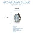 Sertifikalı Hakiki Orijinal Akuamarin Yüzük Doğal Taş Gümüş Yüzük Her Parmağa Ayarlanabilir 925 Ayar